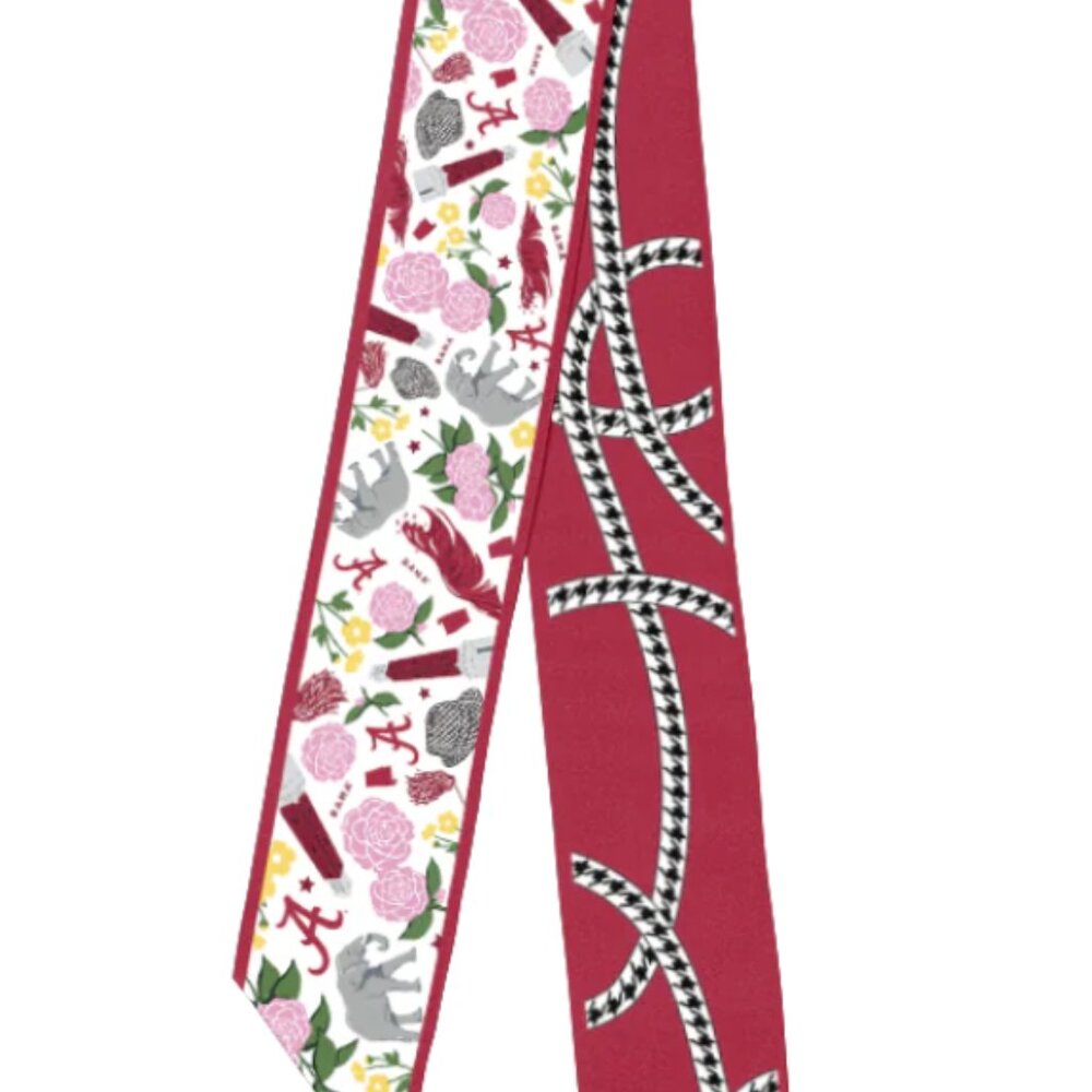 Saturday Silks Alabama Crimson Tide Skinny Scarf